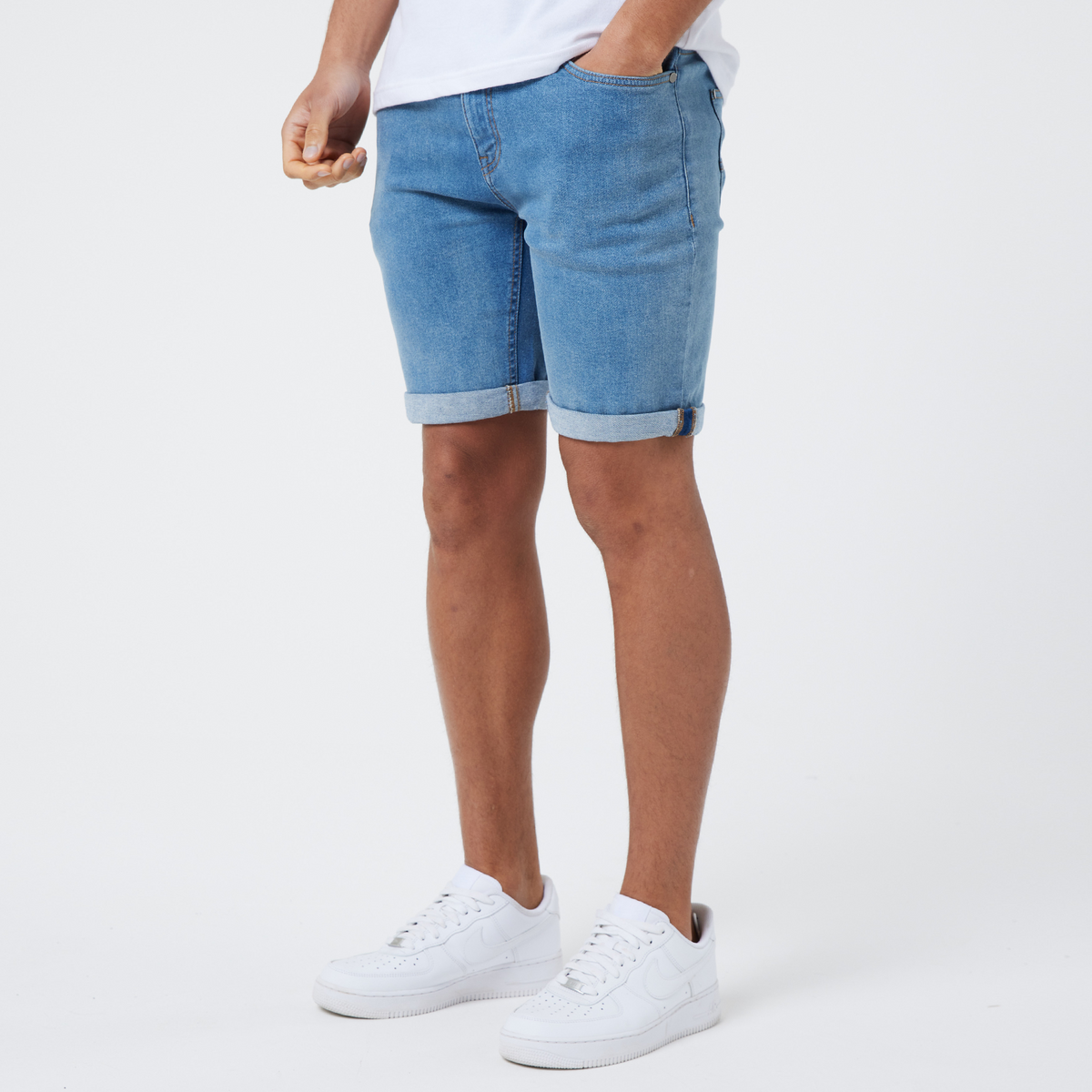 Denim Short | Light Blue Wash – Closure London