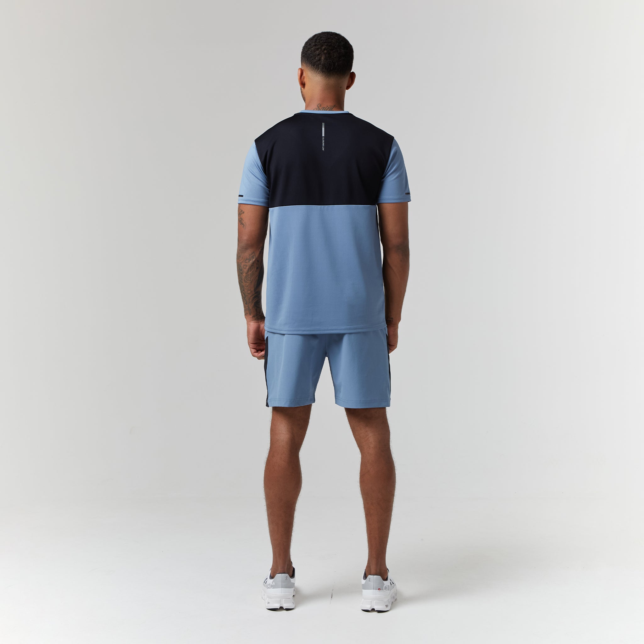 Cut & Sew Training Twinset | Steel Blue/Black